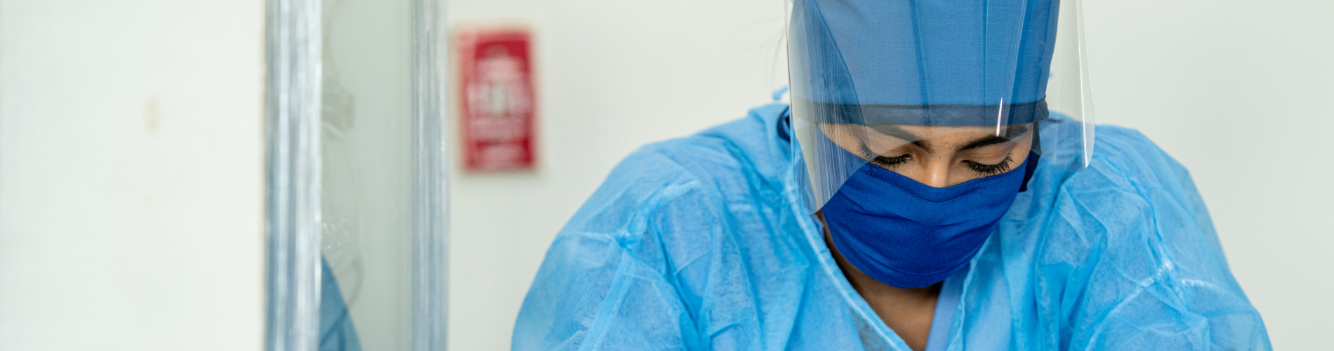 photo of healthcare provider with PPE on